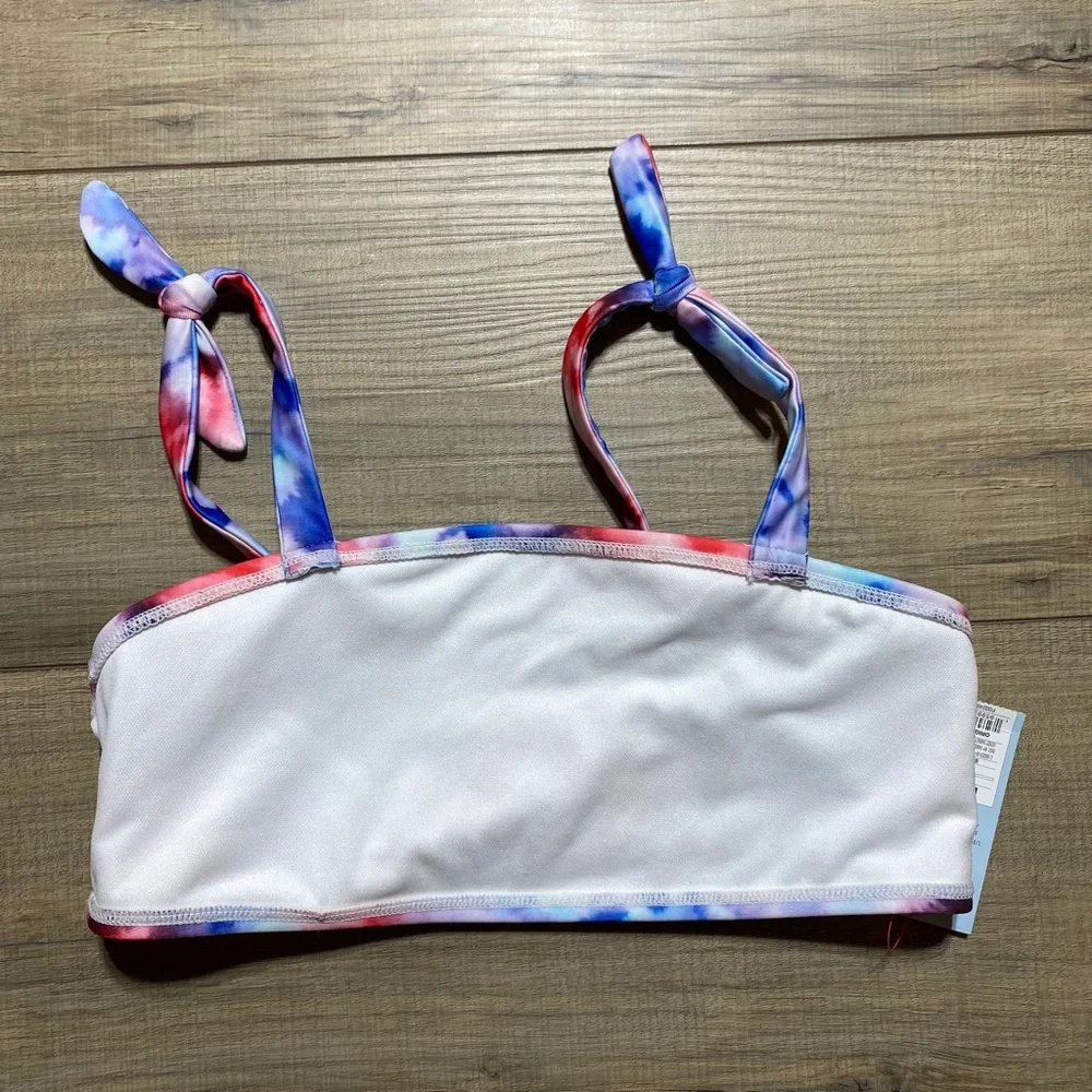Cat & Jack Girls Tie Dye Bikini Top Size Large 10/12‎ UPF 50+